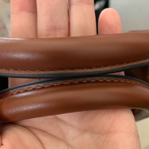 NEW! Tan and Brown Logo Handbag - Picture 6 of 9